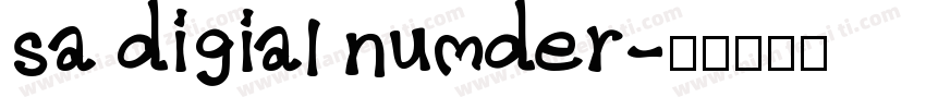 sa digial numder字体转换